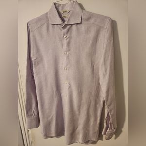 Suitsupply, Pure Linen, Light Purple Button-down Dress Shirt